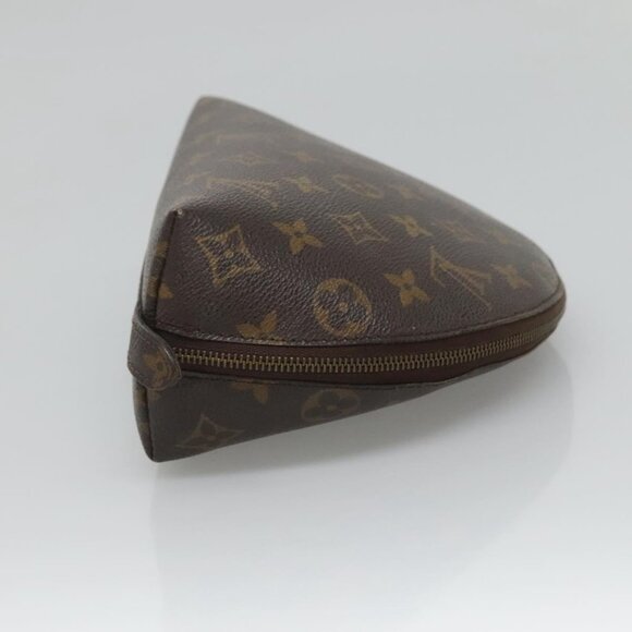 LOUIS VUITTON Monogram Trousse Demi Ronde Cosmetic Pouch LV Auth - Picture 5 of 16